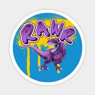 Rawr T-Rex Dinosaur Graffiti Magnet